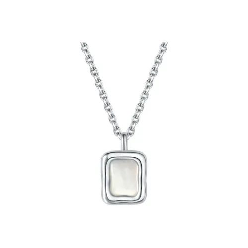 BABYBEI 925 Серебряное покрытие в 18К Белое золото ожерелья женские