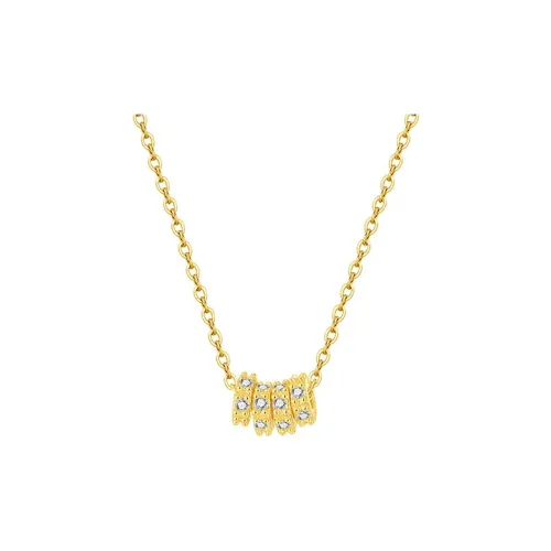 West Island Синтетический Кубический Цирконий/Стразы Ожерелье Золотое Женское