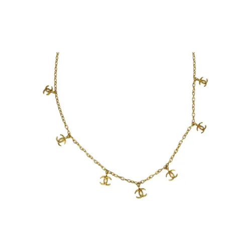 CHANEL CC Золотое Покрытие Ожерелья Женские Золото