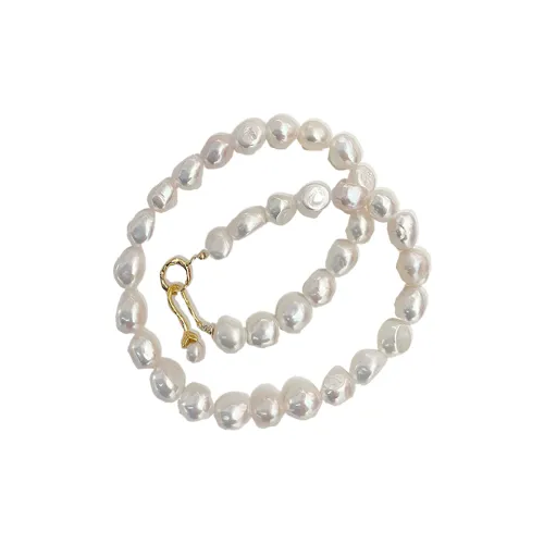 NATURALLYJOJO Ожерелья из пресноводного жемчуга женские белый золото