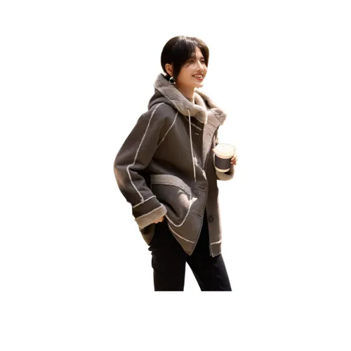 XWI Velvet Feel Пальто Женское Серое