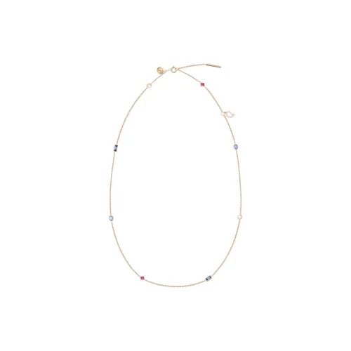 AMANI 18К золото сапфир ожерелья женские золото