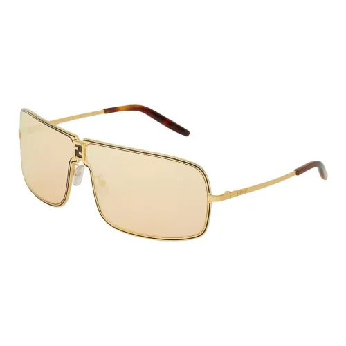 FENDI FENDInessСолнцезащитные Очки Из Металла Золотистого Цвета С Линзами Оранжевого Цвета С Поляризацией Золотистого Цвета