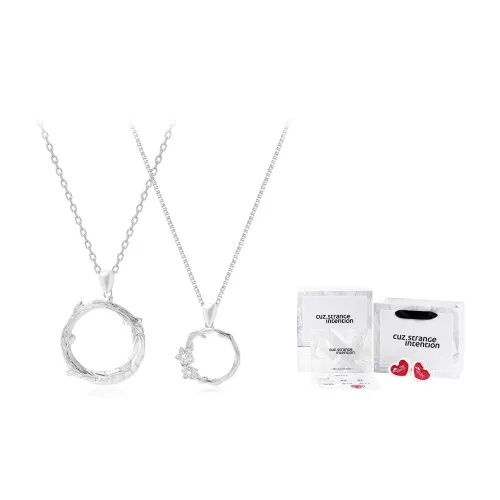 Cuz Strange Intention Сплав Ожерелье Пара Унисекс Серебряный