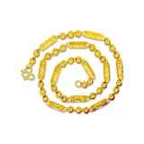 Гексагональный призма Буддийская бусина Ожерелье [Желтый]