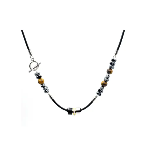 DAP Титановая сталь и кожа ожерелья унисекс