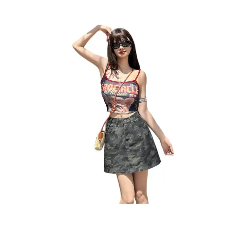 Wen Shan Джинсовые короткие юбки Женские