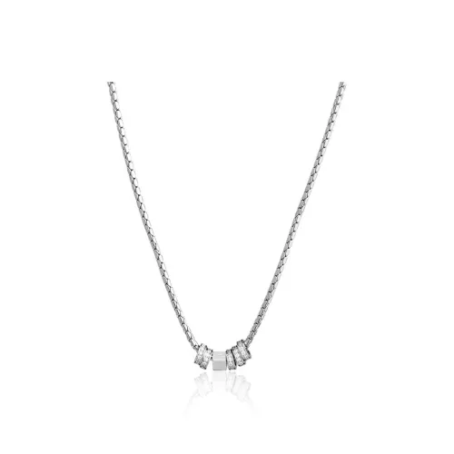 FOREVER MELODY Титановые стальные ожерелья унисекс серебряные