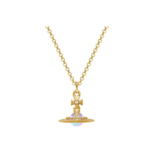 Вивьен Вествуд New Petite Orb Pendant Brass Necklaces Женские
