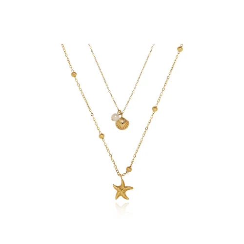 Floating Joy Титановая сталь Искусственная жемчужина Ожерелья Женские