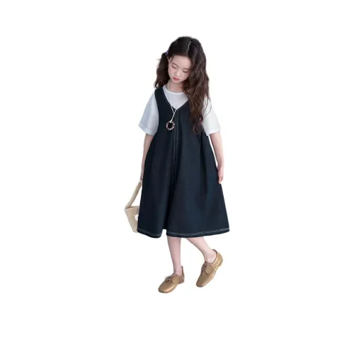 Детский комплект Your Royal Highness с юбкой белый T+ джинсовая юбка