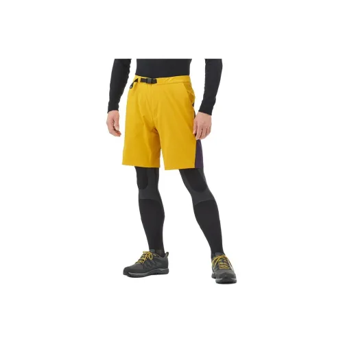 MONTBELL Быстросохнущие брюки мужские горчично-желтые синие-фиолетовые