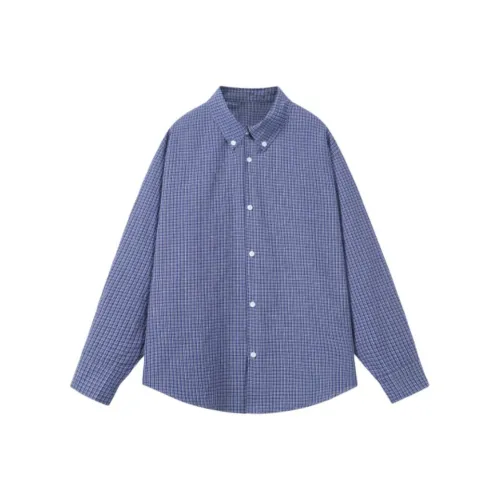 NOAHGIGI Рубашка Унисекс Синяя Клетка