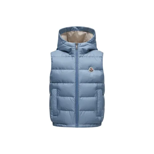 Moncler Пуховый жилет Светло-синий Детский