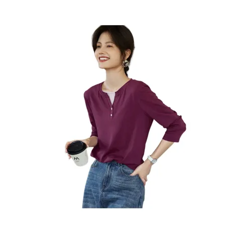 XWI T-Shirt Женская Виноградный Фиолетовый