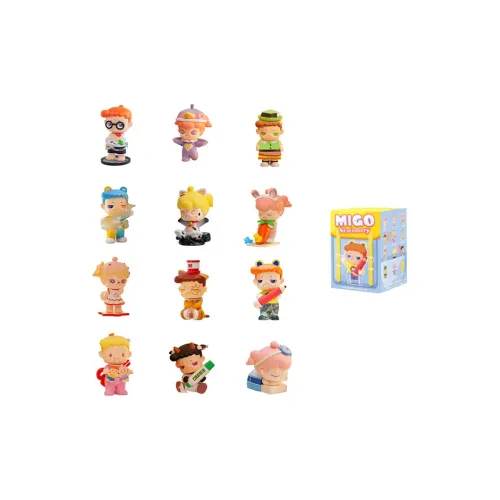 POP MART Коллаборация MIGO.Mido Cute Stationery Collection Слепые коробки Single Mystery Коробка Целая коробка 12 шт