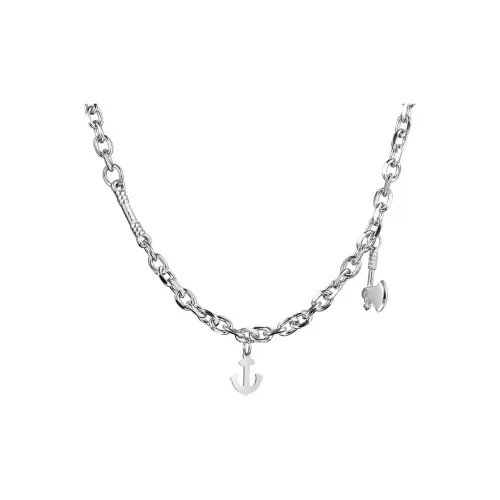 AKAK Титановые стальные ожерелья мужские серебристо-белые