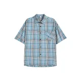 [8851 Короткий рукав] Синяя клетка