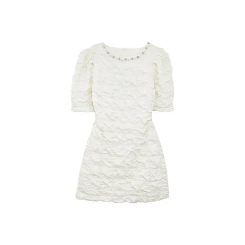 GORGEOUSIDEA Короткое платье с короткими рукавами женское