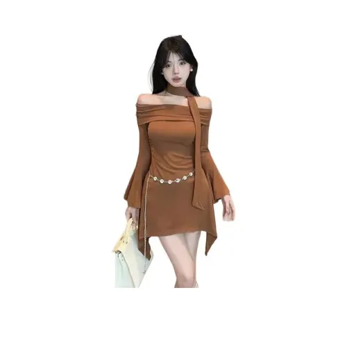 FLIM Длинное платье с длинными рукавами женское