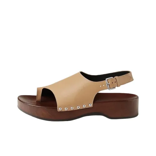 HERMES Sabots Klay one Ремень Сандалии 4CM Женские Коричневый