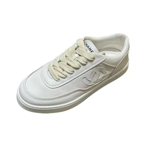 CHANEL 24P Низкие кроссовки для скейтбординга Женские Белые