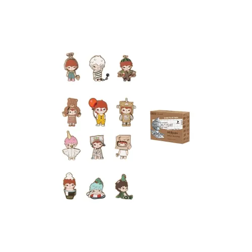 POP MART HIRONO Little Naughty Collection Metal Badge Blind Boxes Single Mystery Box Full Box 12 Pack POP MART HIRONO Little Озорная Коллекция Металлический Значок Слепые Коробки Одиночная Мистери Коробка Полная Коробка 12 Штук