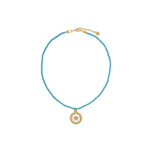 VERSACE Металлические ожерелья Синий Женские