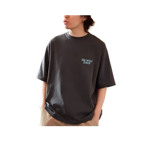 FREAK'S STORE x SHE WOLF DINER Т-рубашка Унисекс Угольный Серый