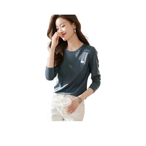 Mo Han Yi Mei Комплект с короткими рукавами рубашка женский серый синий