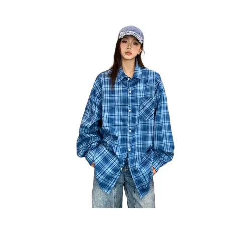 Flowers in water Длинный рукав Рубашка Женская