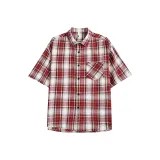 [8851 Короткий рукав] Красная клетка