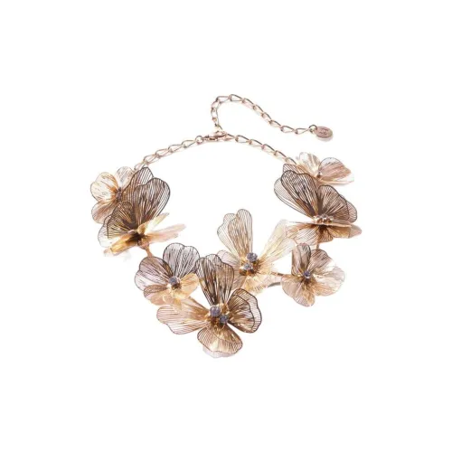 CarolinaHerrera Латунь Кубический цирконий Стекло Ожерелье Женское Золото