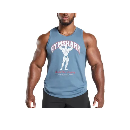 GYMSHARK Выцветший Синий Мужские Майки