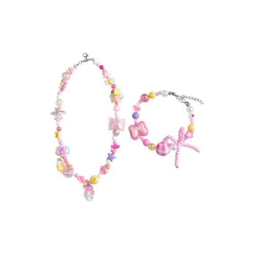 Sanrio Melodi Акриловые ожерелья Женские Мультяшные бусины