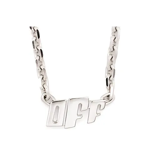Off Белый Brass Necklaces Серебряный Мужской