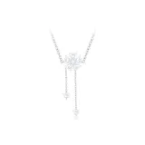 Серебряное ожерелье с подвеской в виде вишневого цветка