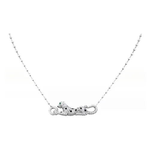 Cartier PANTHÈRE 18K Белое золото Ожерелье Женское Серебро