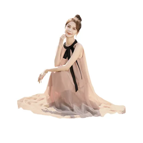 Cypress House Без рукавов Платье Женское Пыльно-розовый