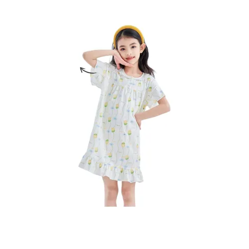 Deesha Пижамный комплект Белый с Маленькими Желтыми цветами принт по всей поверхности. Для детей 3-7 лет