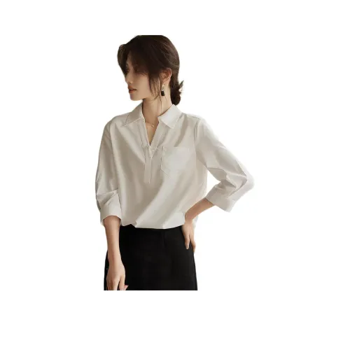 XWI Натуральный белый Женские Рубашки
