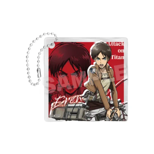 March·Monster Атака титанов Эрен Йегер Квадрат Акрил Подвески аниме-тематики