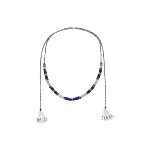 ISABEL MARANT Стекло Полиэстер Хлопок Латунь Олово Ожерелья Женские Белые