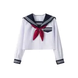 Белый жилет для малышей с длинными рукавами (включает бандана-брелок).