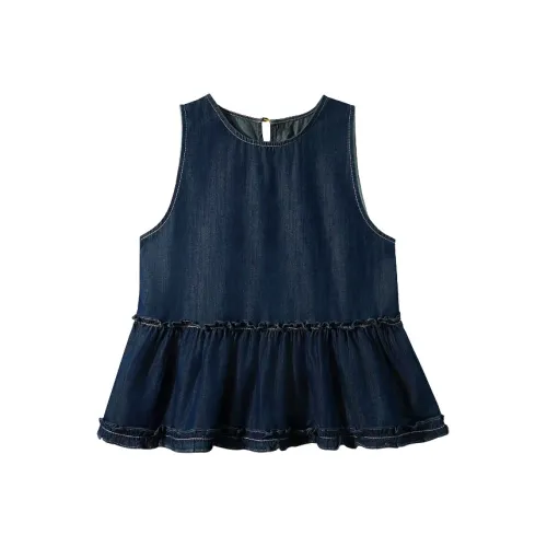 QIAOMONVHAI Темно-синие Женские Майки