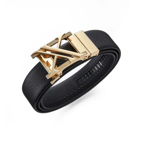 Jeccieziio Ремни из коровьей кожи Мужской Золото Серебро Ширина 3,5 см