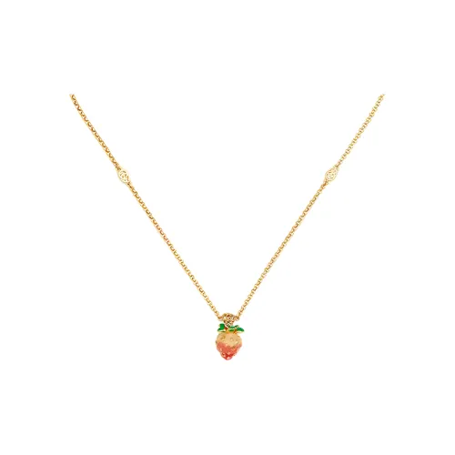 GUCCI Interlocking Metal Necklaces Золотой Женские
