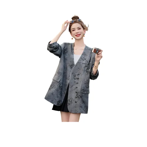 MJ Серый Женские Деловые Костюмы