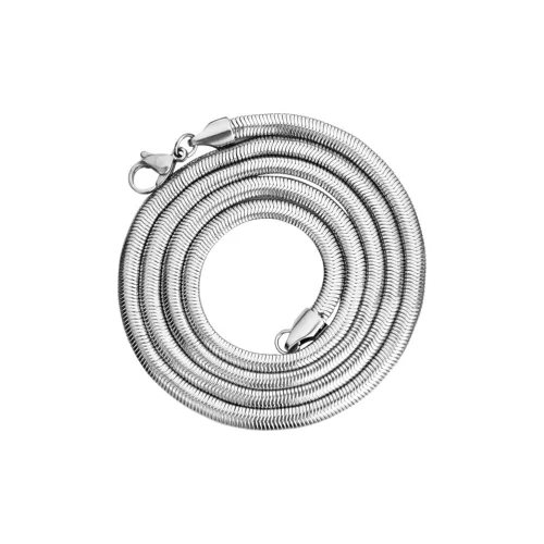 Kelanxi Титановые стальные ожерелья унисекс серебряные