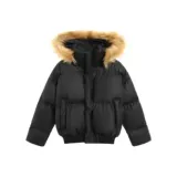 Чёрный с меховым воротником